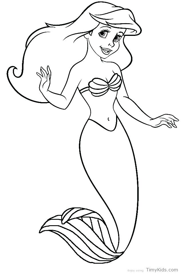 Ariel The Little Mermaid Coloring Pages at GetColorings.com | Free