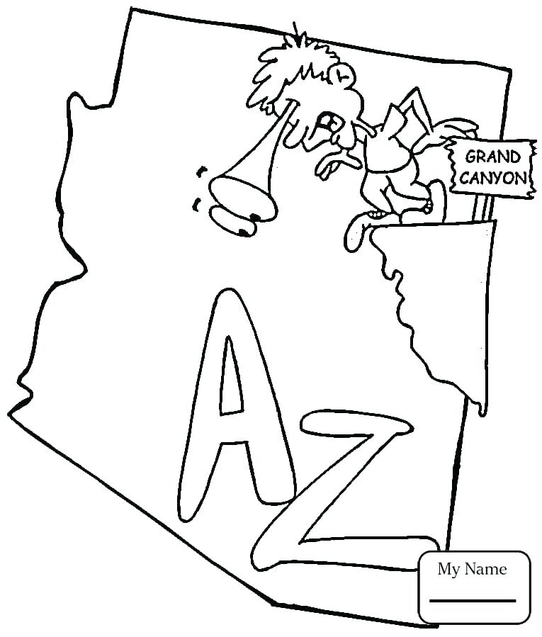 Arizona State Coloring Page at GetColorings.com | Free printable
