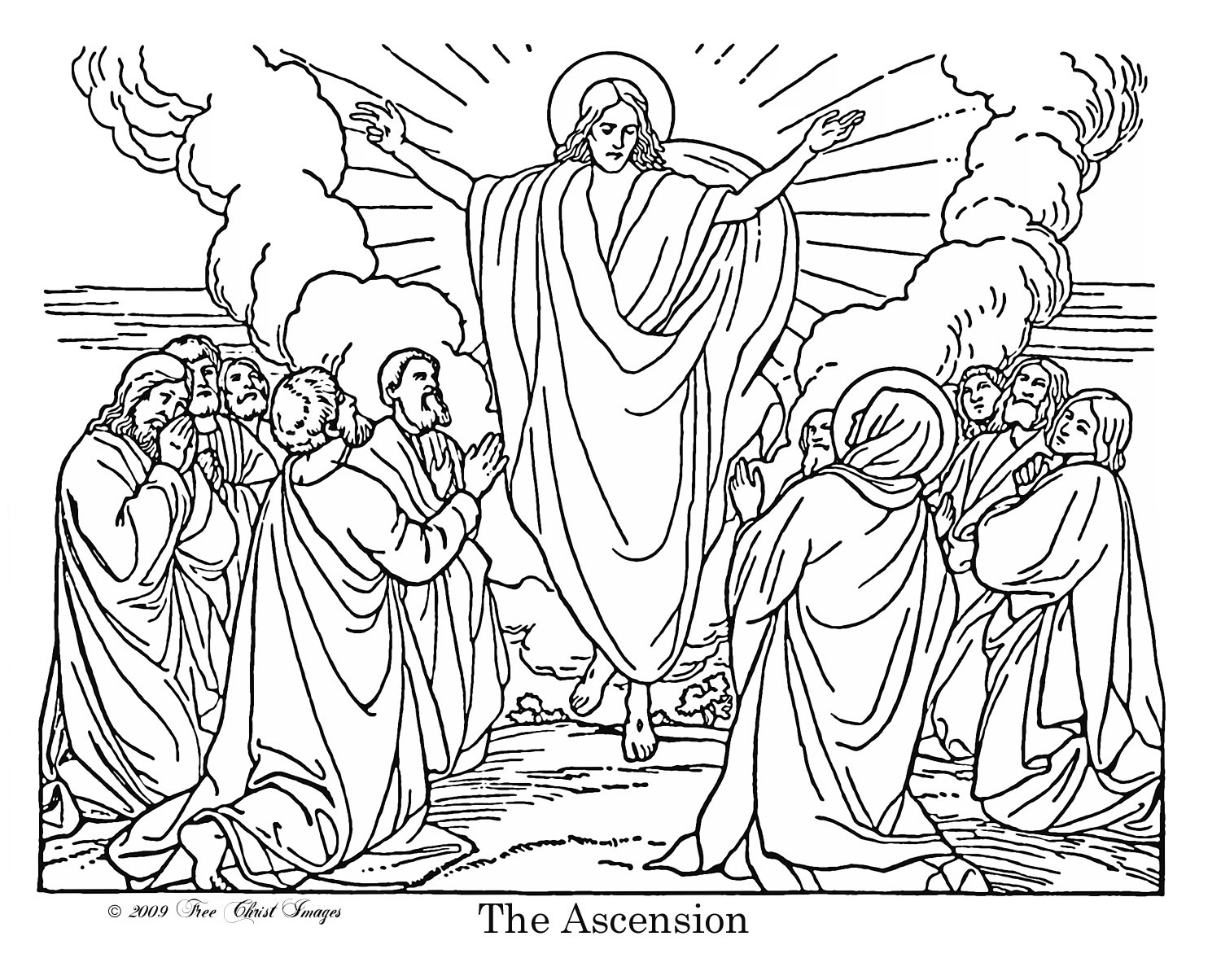 Ascension Coloring Page at GetColorings.com | Free printable colorings