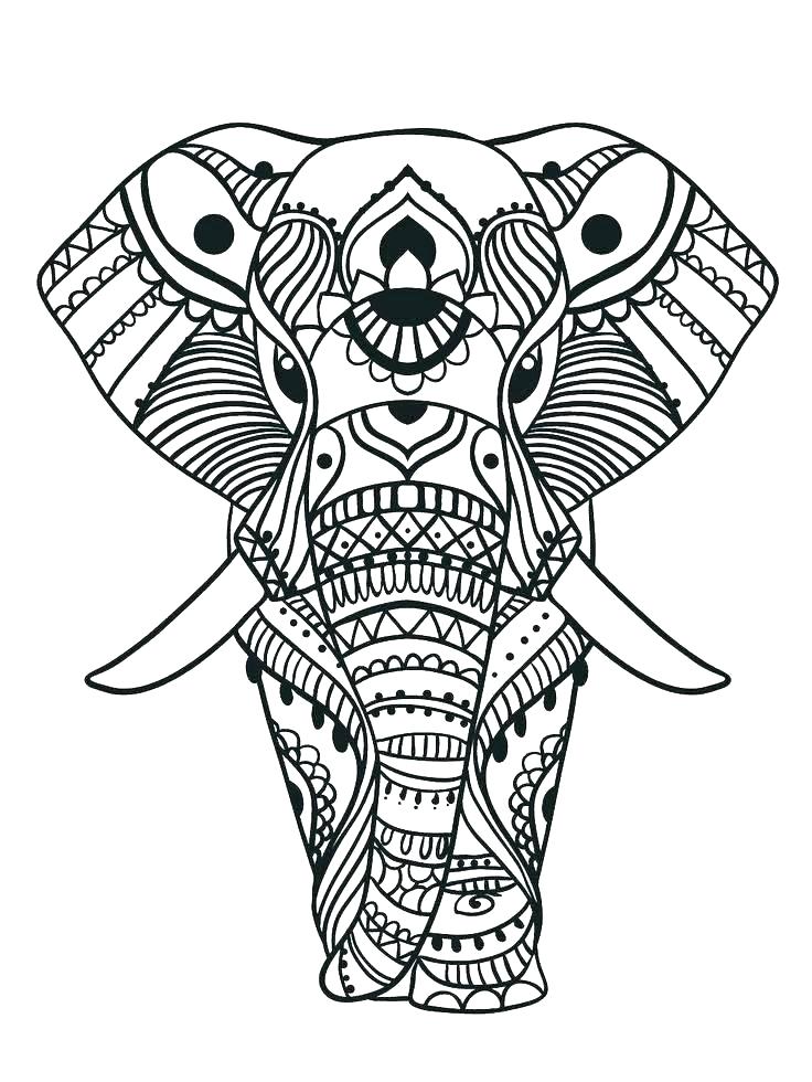 Asian Elephant Coloring Page at GetColorings.com | Free ...