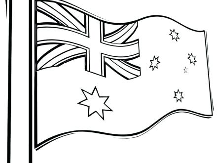 440x330 Australian Flag Coloring Page Pages