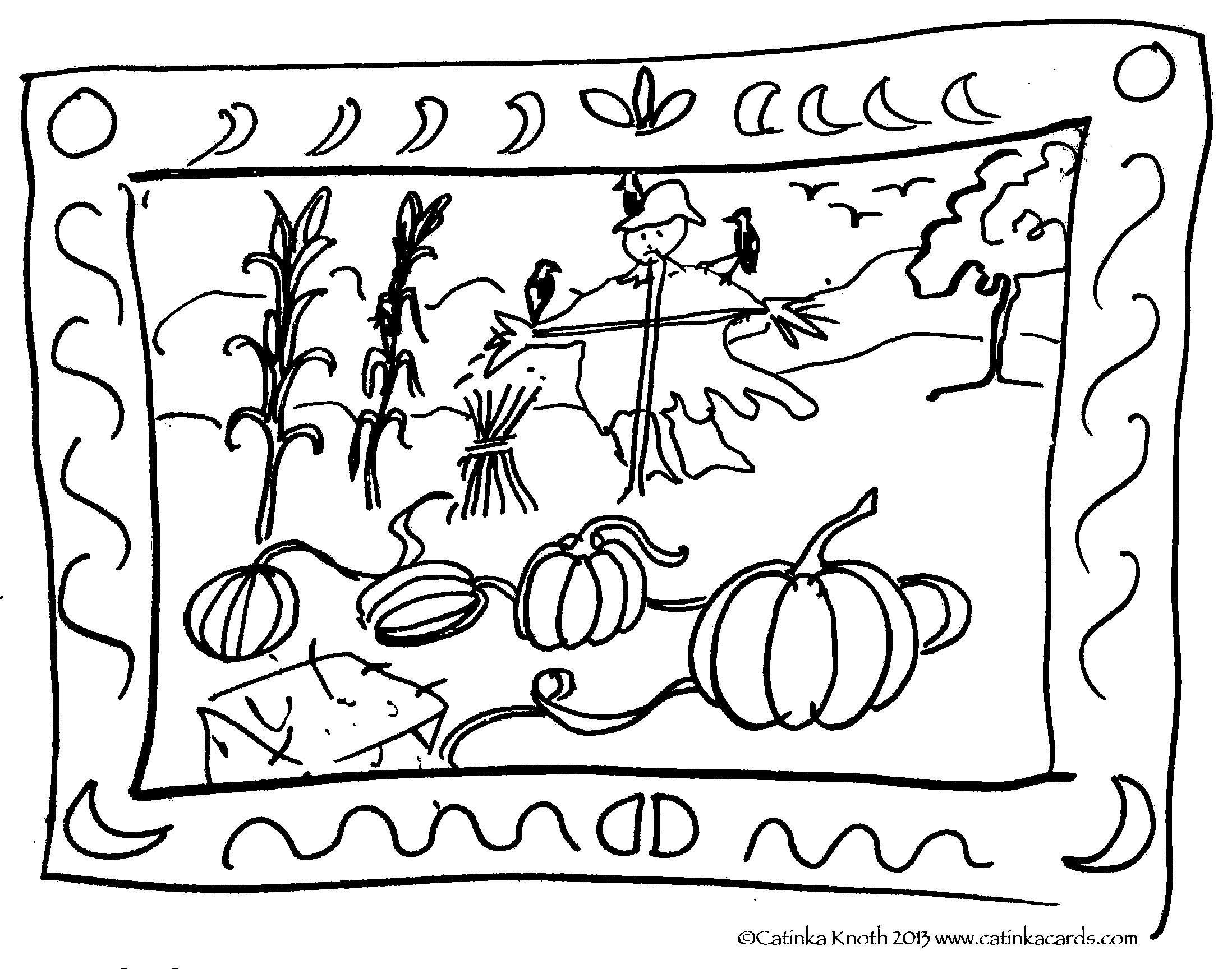 Autumn Scene Coloring Pages at Free printable