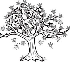 Autumn Tree Coloring Pages at GetColorings.com | Free printable