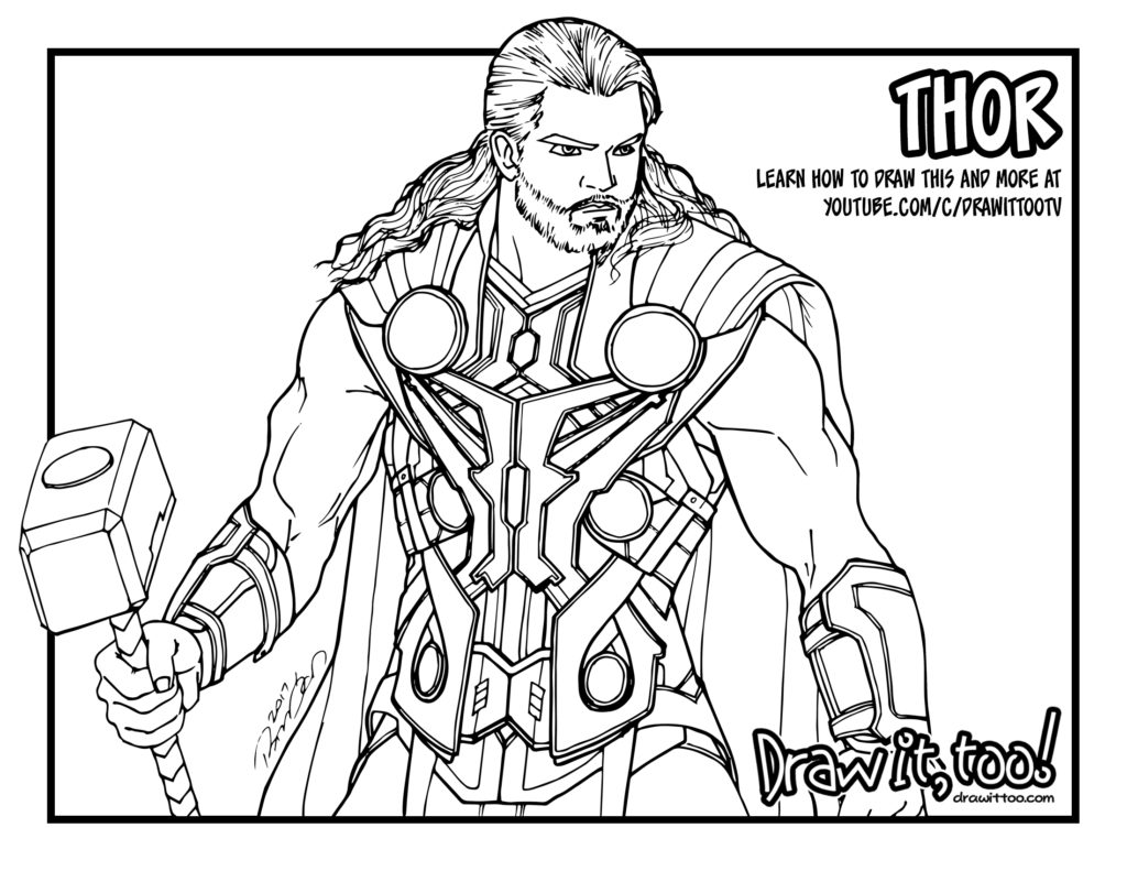 Avengers Thor Coloring Pages at GetColorings.com   Free ...