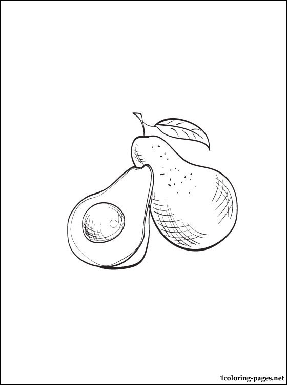 Avocado Coloring Page at GetColorings.com | Free printable colorings