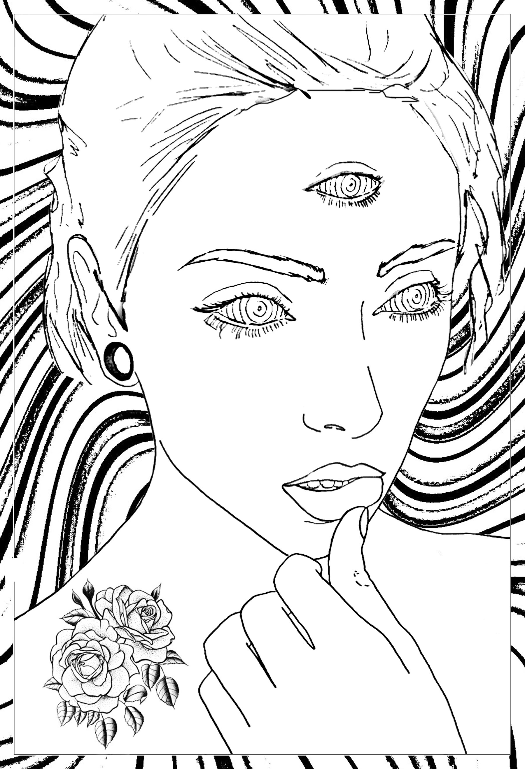 easy adult coloring pages printable
