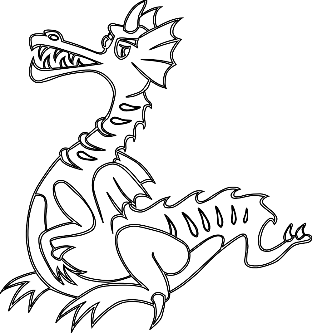 Animal Awesome Dragon Coloring Pages for Kids