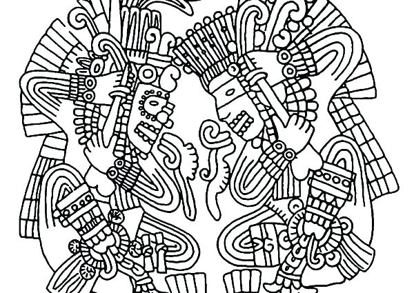 Aztec Calendar Coloring Page at GetColorings.com | Free printable ...