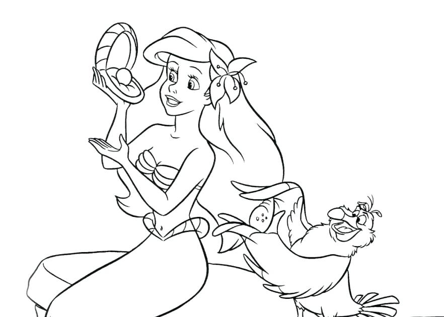 Baby Ariel Coloring Pages at GetColoringscom Free