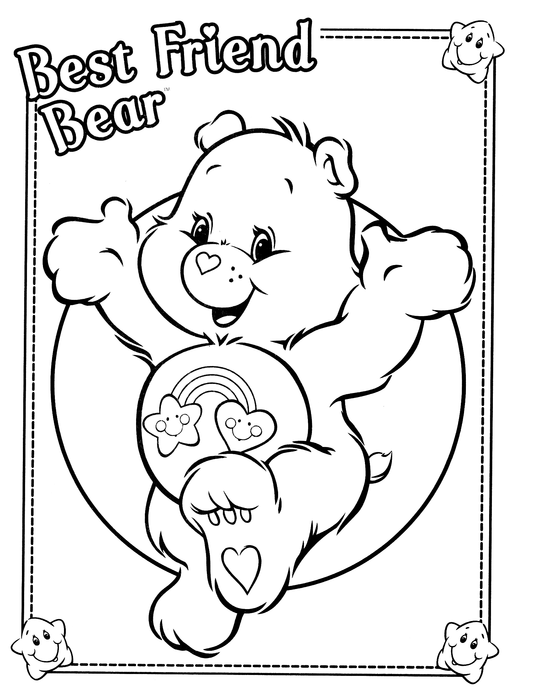 Baby Care Bears Coloring Pages at Free printable