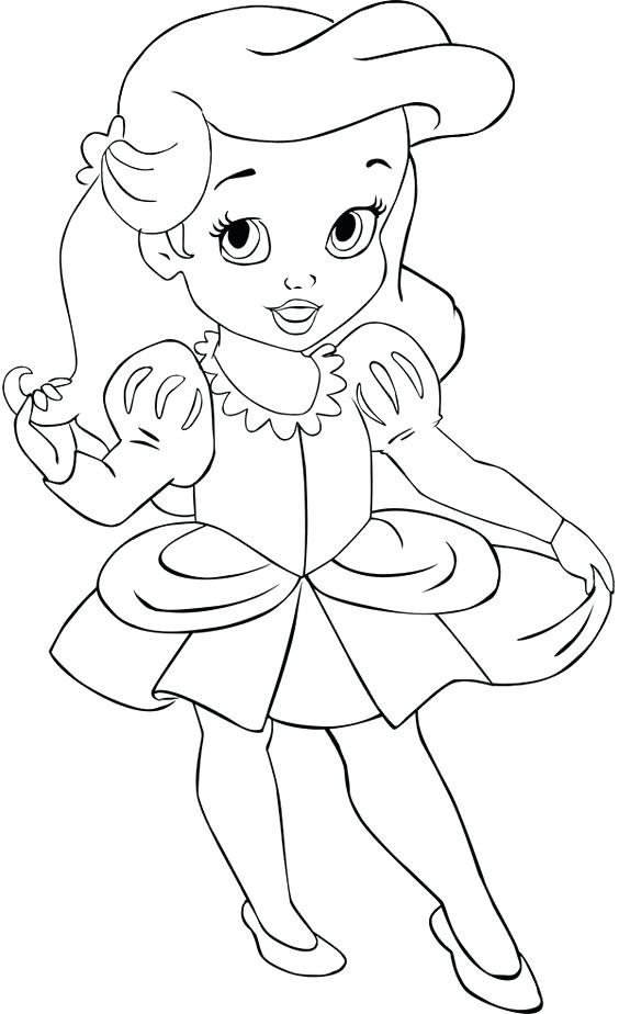 476 Cute Princess Baby Coloring Pages for Kindergarten