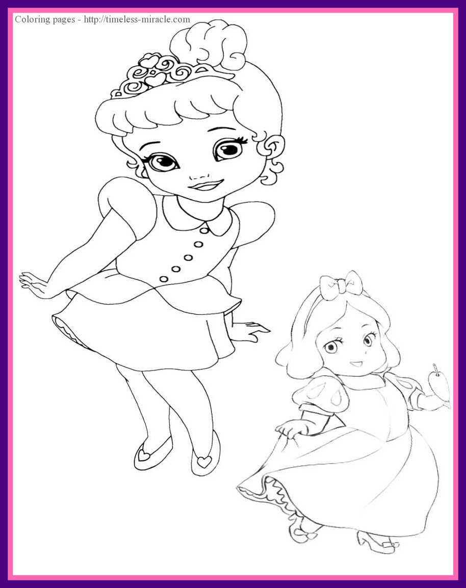 Baby Disney Princesses Coloring Pages At Free