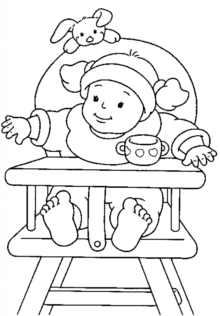 Baby Doll Coloring Page at Free printable colorings