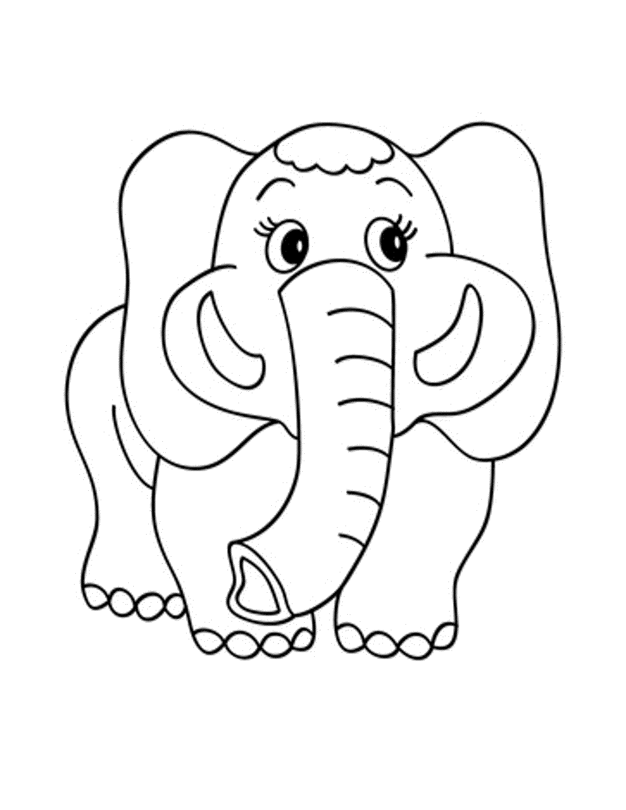 Baby Elephant Coloring Pages at Free printable