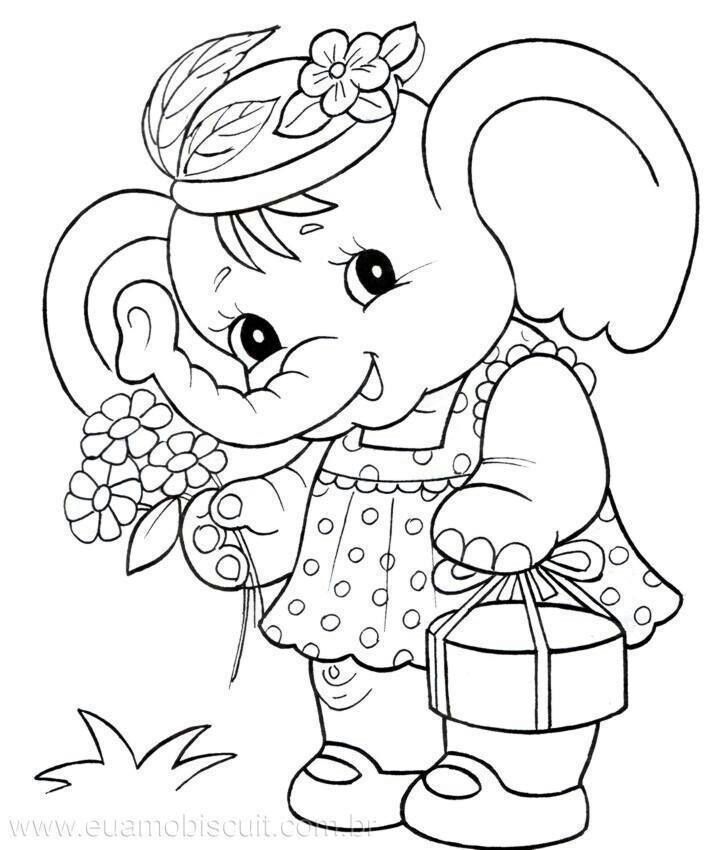 Baby Elephant Coloring Pages at GetColorings.com | Free ...