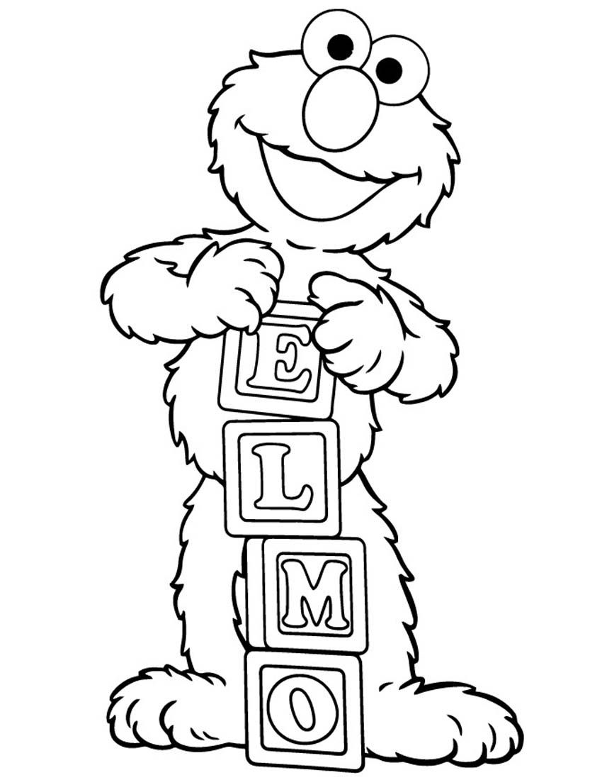 Gangster Elmo Pages Coloring Pages