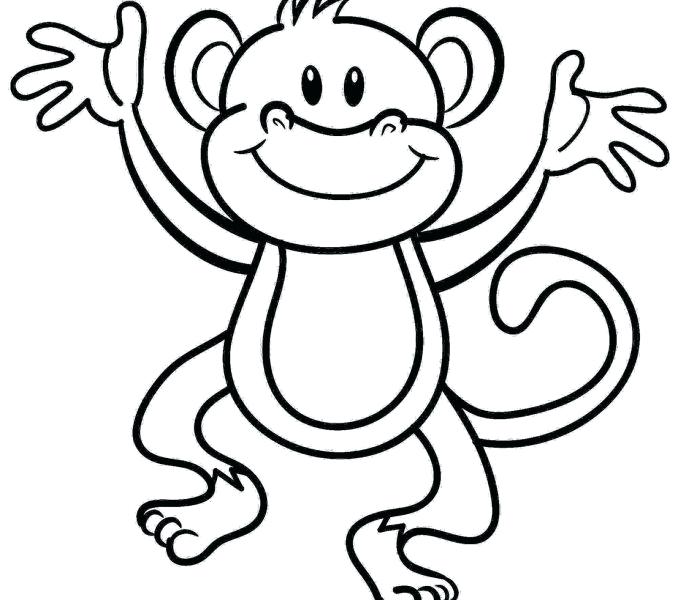678x600 Gorilla Coloring Pages Baby Monkey