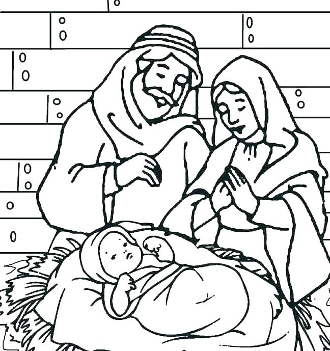 Baby Jesus In A Manger Coloring Pages At GetColorings Free 