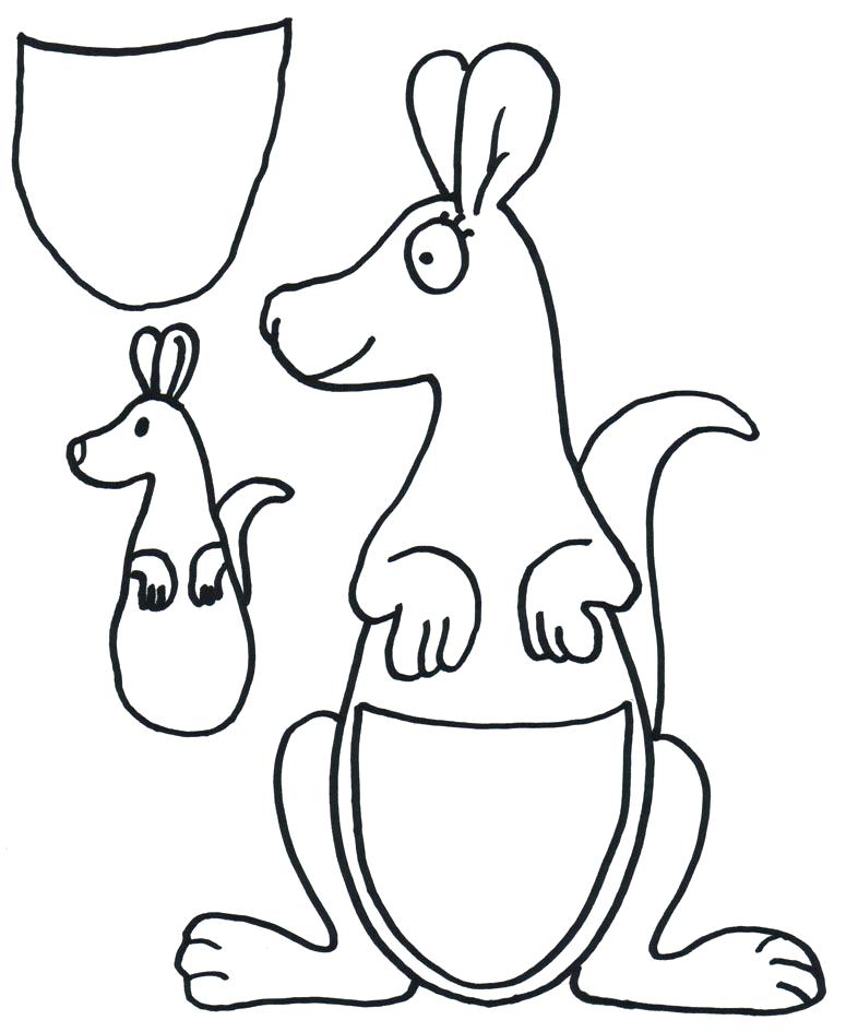 Baby Kangaroo Coloring Page At GetColorings Free Printable 