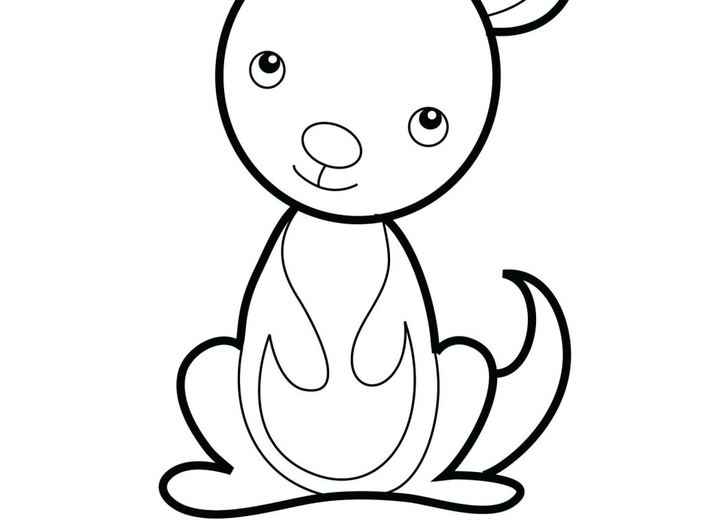 Baby Kangaroo Coloring Page at GetColorings.com | Free printable