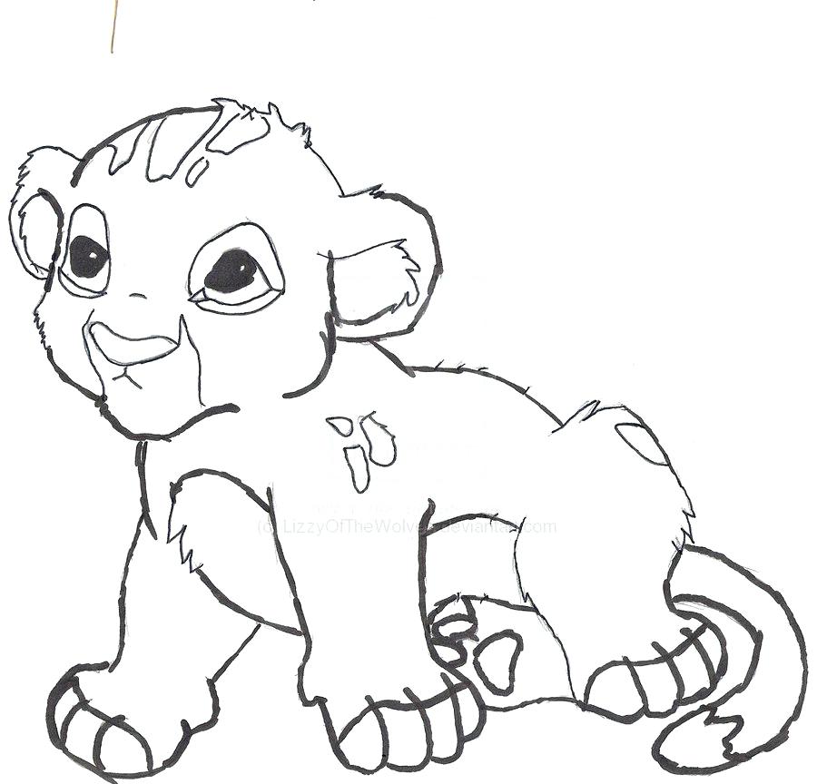 Baby Lion Coloring Pages at GetColorings.com | Free printable colorings