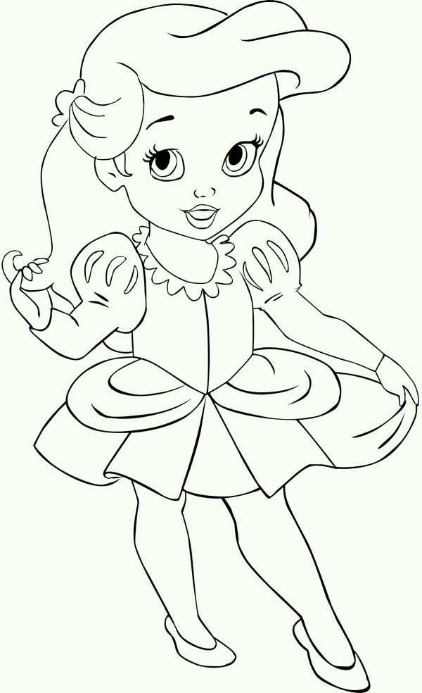 Baby Little Mermaid Coloring Pages at Free printable