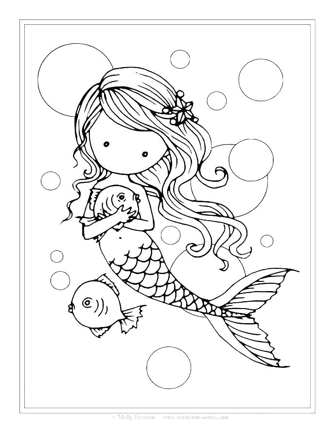 Baby Little Mermaid Coloring Pages at