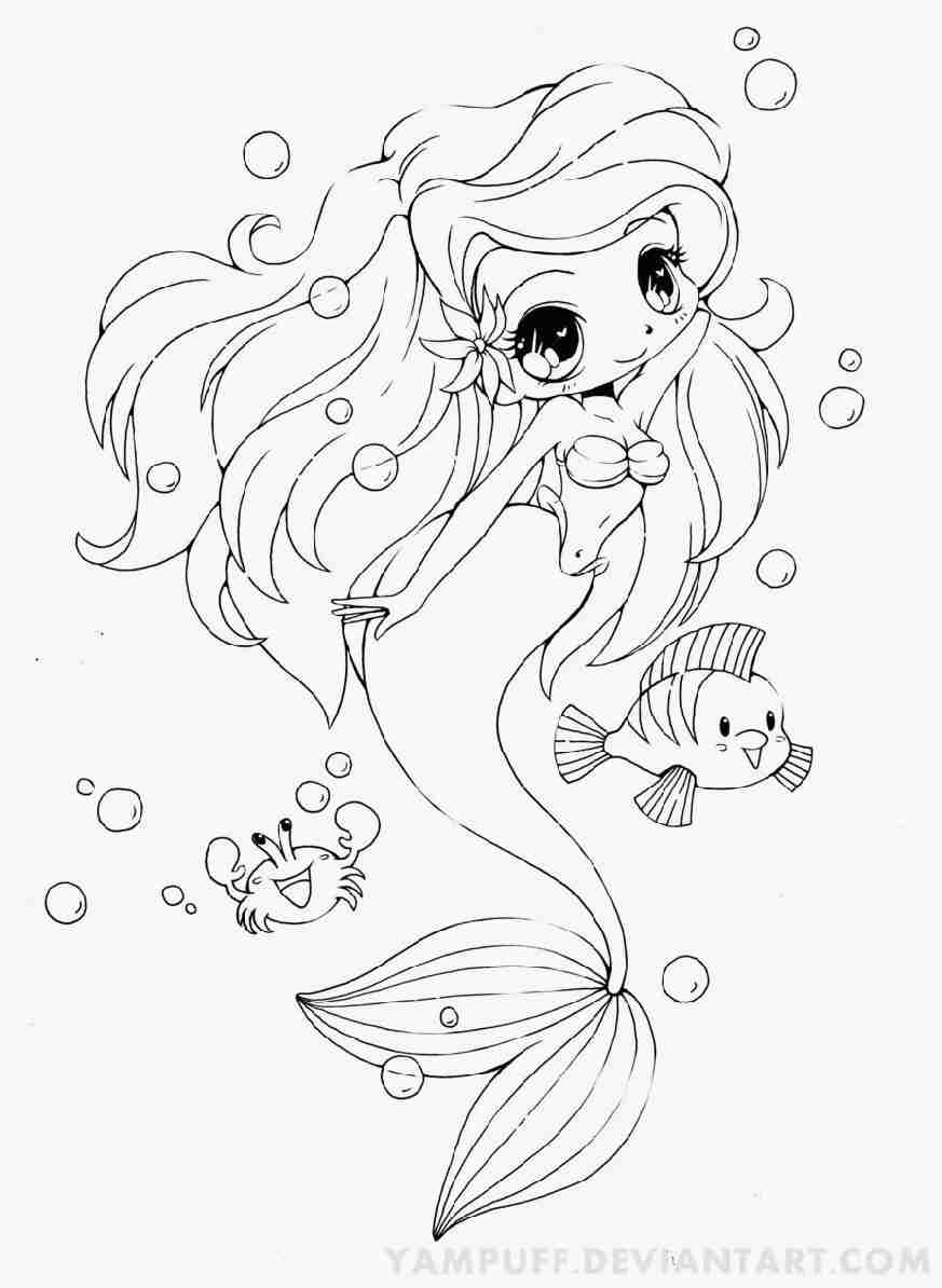 Baby Little Mermaid Coloring Pages at GetColorings.com | Free printable