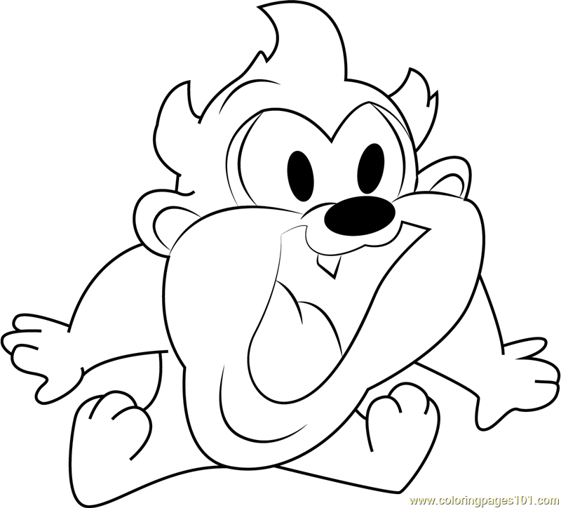 Baby Looney Tunes Taz Coloring Pages At Getcolorings Free