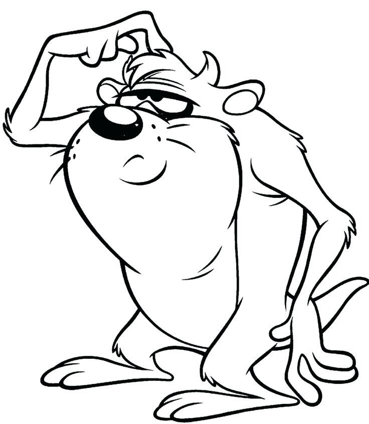 Baby Looney Tunes Taz Coloring Pages at