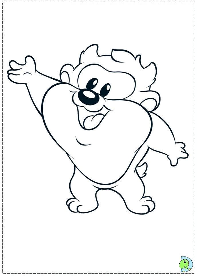 Baby Looney Tunes Taz Coloring Pages at
