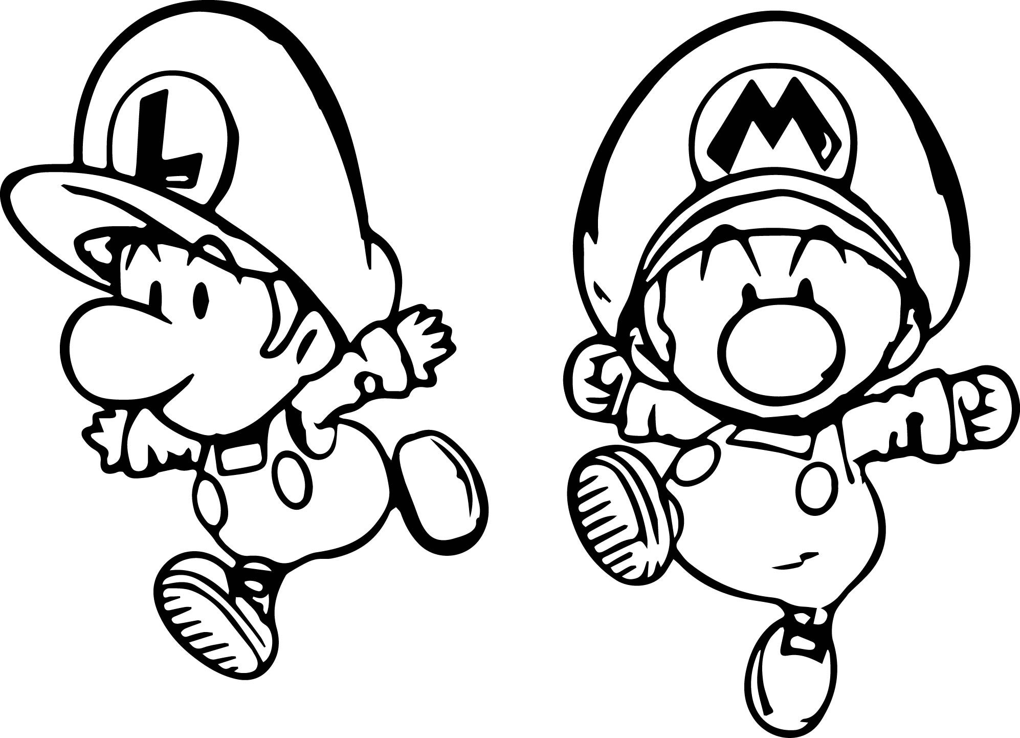  Mario Luigi Coloring Pages 