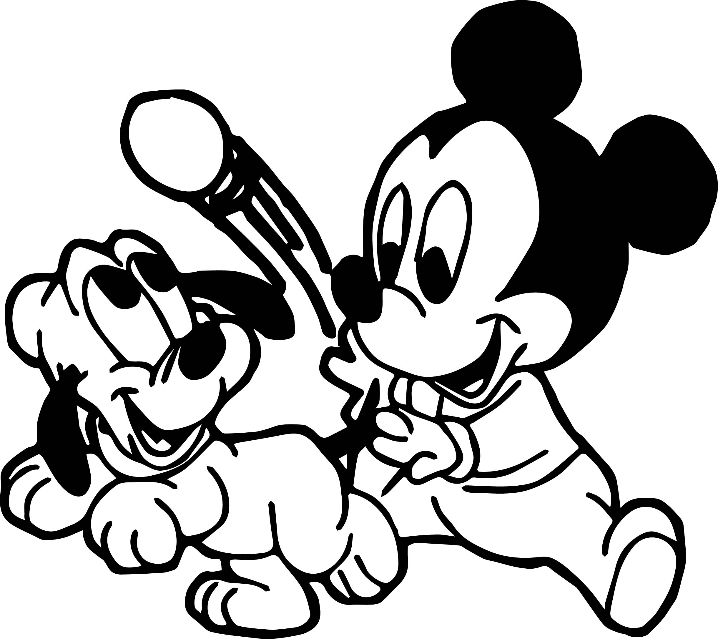 Baby Mickey Mouse And Friends Coloring Pages at Free