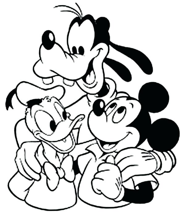 951 Unicorn Mickey Mouse Friends Coloring Pages with Animal character