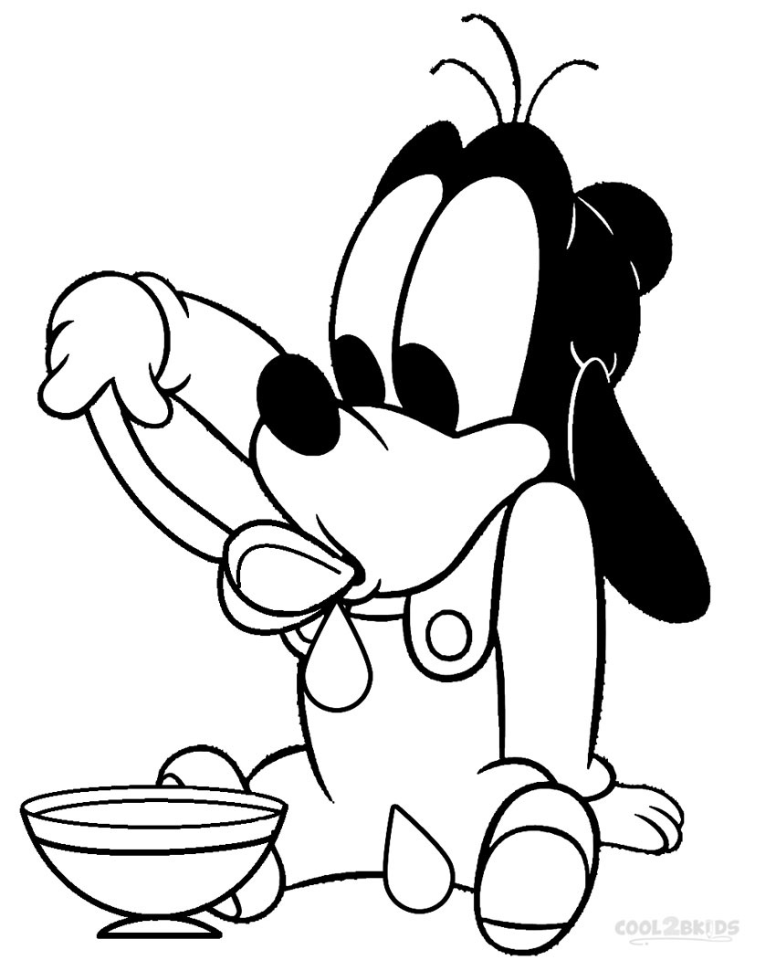 cute baby mickey mouse coloring pages