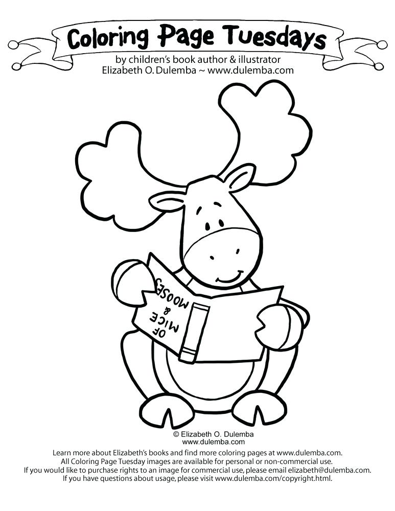 Baby Moose Coloring Pages at Free printable