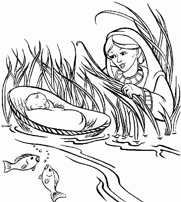 Baby Moses Coloring Page at GetColorings.com | Free printable colorings