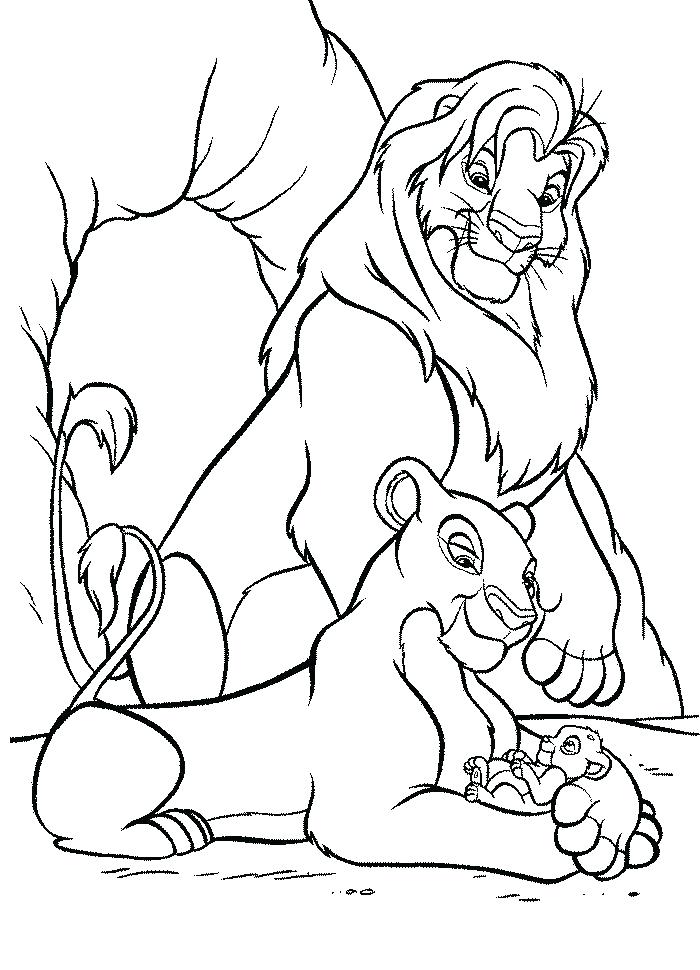 Simba And Nala Love Coloring Page Coloring Pages