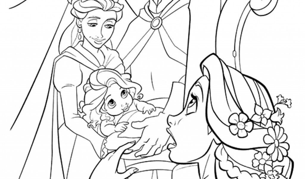 Baby Rapunzel Coloring Pages at GetColorings.com | Free printable