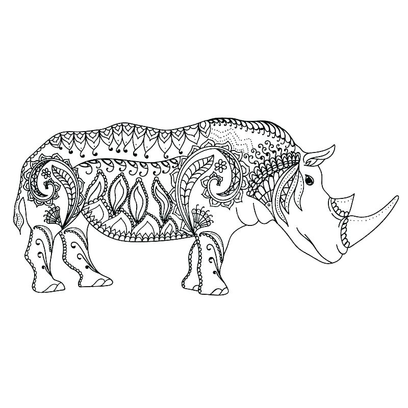 Baby Rhino Coloring Page at GetColorings.com | Free printable colorings