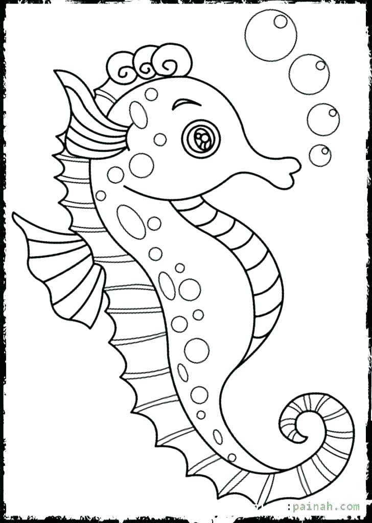 Seahorse Coloring Pages Printable