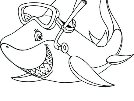 Baby Shark Coloring Pages at GetColoringscom Free
