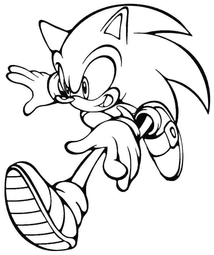 40 Sonic Coloring Pages Coloringstar Sketch Coloring Page