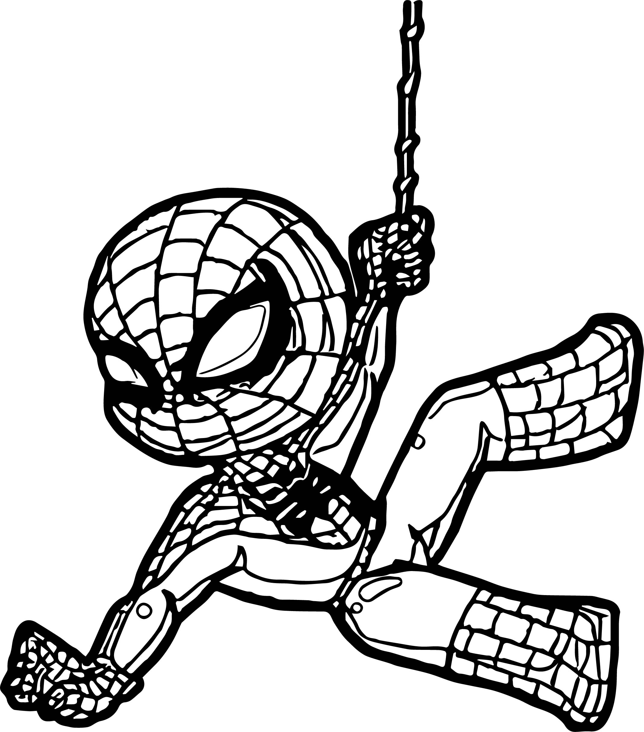 Baby Spiderman Coloring Pages at Free printable
