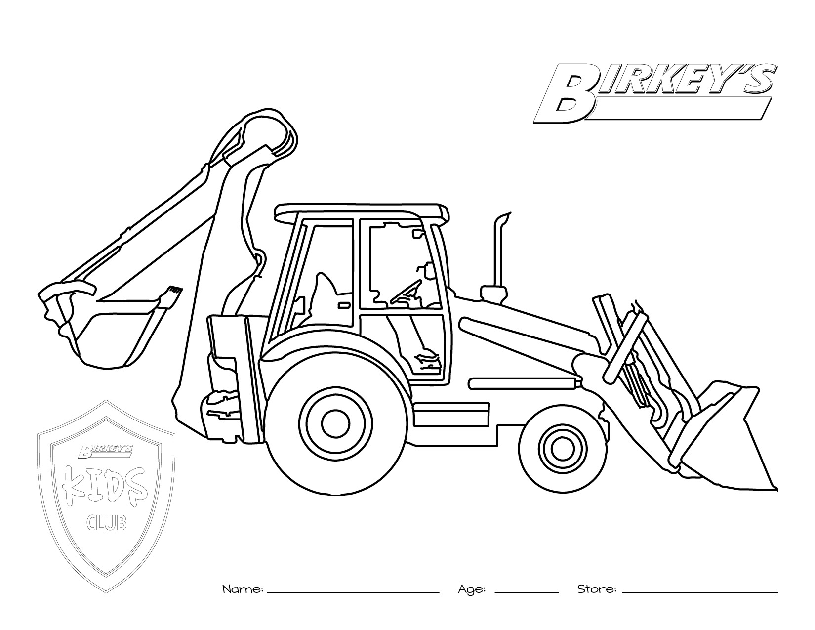Backhoe Coloring Page at GetColorings.com | Free printable colorings