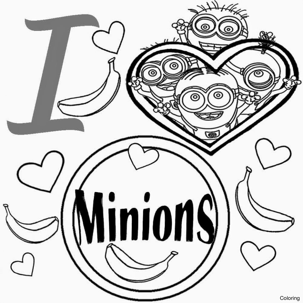 970x970 Minion Text Minions Backyard Bash Coloring Page Color Sheet Pages