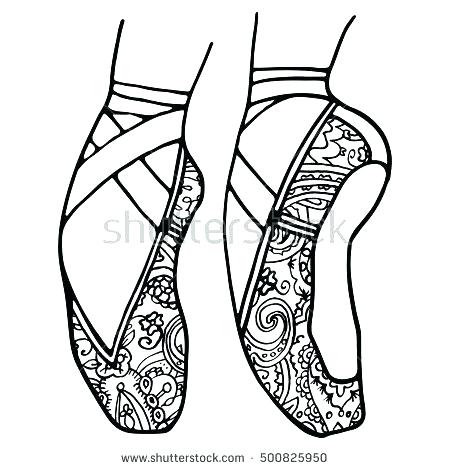 Ballerina Shoes Coloring Pages at GetColorings.com | Free printable