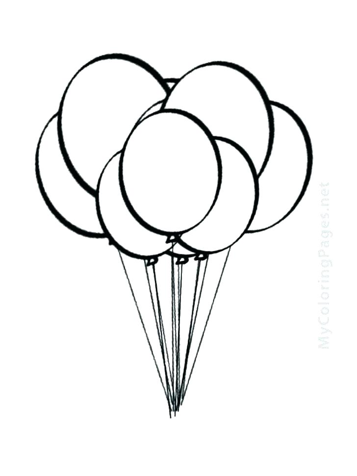 Balloon Coloring Pages Printable at Free printable
