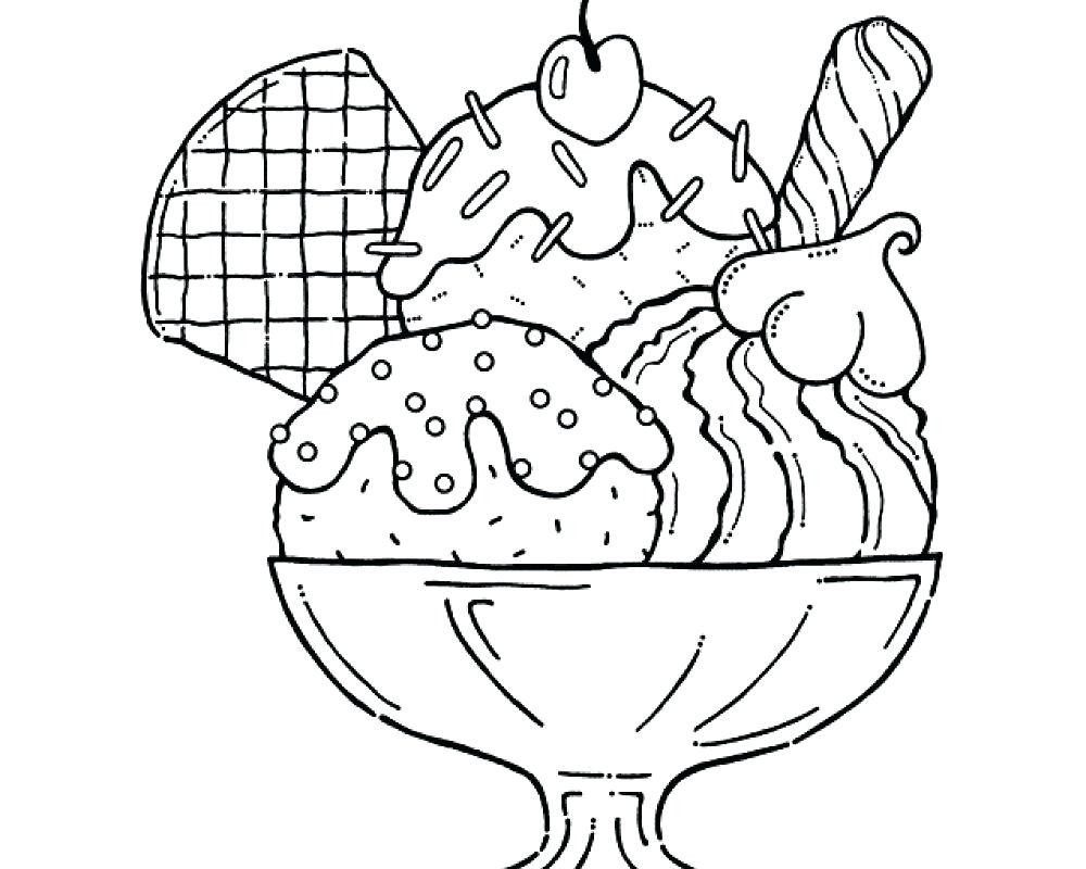 Banana Split Coloring Pages at Free printable