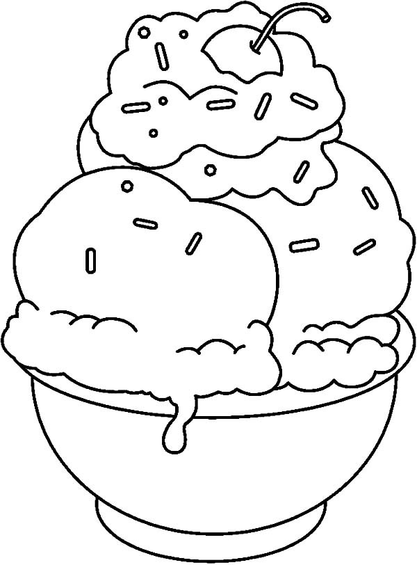 Banana Split Coloring Pages at Free printable